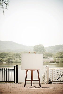 주간 PSD 편집이미지 공원 호수 백그라운드 난간 프레임 사람없음 야외 디지털합성 이젤 캔버스 디지털아트 이미지편집 자연요소 공공시설 미술도구 파일형식