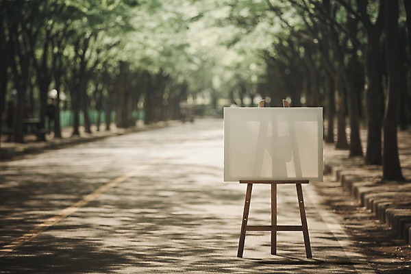 주간 PSD 편집이미지 도로 백그라운드 프레임 사람없음 야외 디지털합성 이젤 캔버스 디지털아트 이미지편집 자연요소 길 교통시설 미술도구 파일형식