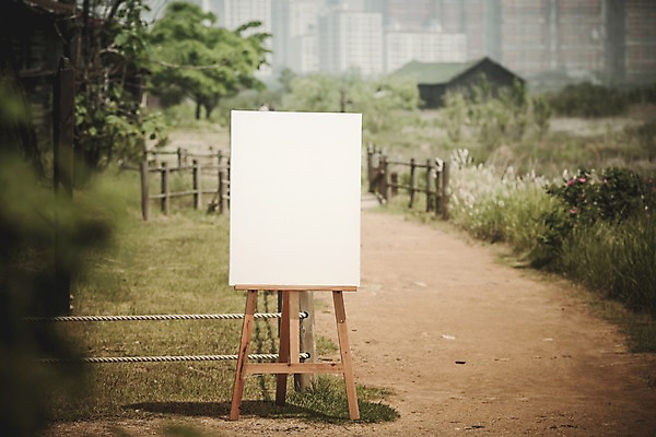 주간 PSD 편집이미지 공원 백그라운드 프레임 사람없음 야외 산책로 디지털합성 이젤 캔버스 디지털아트 이미지편집 자연요소 공공시설 길 미술도구 파일형식