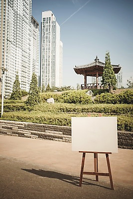 주간 PSD 나무 편집이미지 공원 백그라운드 아파트 프레임 사람없음 야외 디지털합성 이젤 정자 캔버스 디지털아트 이미지편집 자연요소 식물 건축물 공공시설 주택 미술도구 파일형식