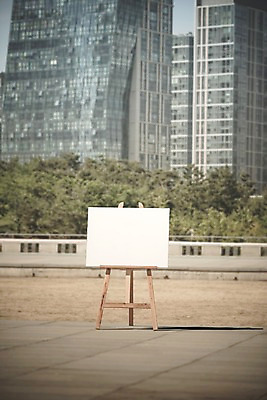 주간 PSD 편집이미지 백그라운드 프레임 빌딩 사람없음 야외 디지털합성 이젤 캔버스 디지털아트 이미지편집 자연요소 건물 미술도구 파일형식