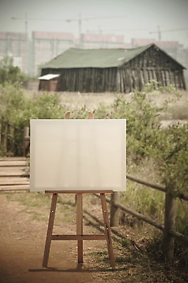 주간 PSD 편집이미지 백그라운드 프레임 사람없음 야외 산책로 디지털합성 이젤 캔버스 나무집 디지털아트 이미지편집 자연요소 길 주택 미술도구 파일형식