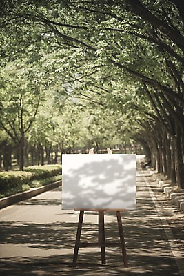 주간 PSD 나무 편집이미지 도로 백그라운드 프레임 사람없음 야외 디지털합성 이젤 캔버스 디지털아트 이미지편집 자연요소 식물 길 교통시설 미술도구 파일형식