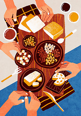 PSD 손 음식 포크 일러스트 치즈 신체부위 숟가락 견과류 나이프 땅콩 호두 아몬드 캐슈넛 킨포크 국내일러스트 식기 유제품 수저 사람 칼 파일형식