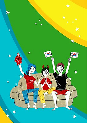 PSD 여자 남자 별 어린이 올림픽 일러스트 가족 응원 성인 소파 태극기 응원복 국내일러스트 자연요소 옷 스포츠 의자 관계 사람 국기 파일형식