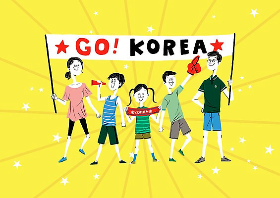 PSD 배너템플릿 여자 남자 어린이 올림픽 일러스트 가족 응원 여러명 성인 현수막 응원나팔 국내일러스트 템플릿 배너 스포츠 다수 관계 사람 응원용품 파일형식