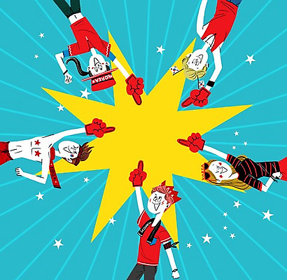 PSD 모자 여자 남자 별 올림픽 일러스트 응원 여러명 성인 태극기 응원복 응원단 국내일러스트 자연요소 잡화 옷 스포츠 다수 사람 국기 파일형식