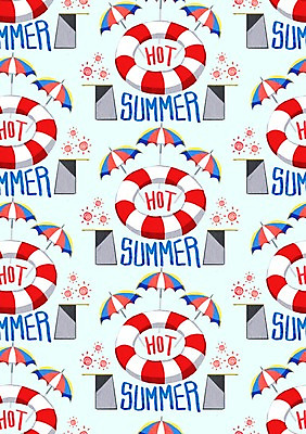 PSD 백그라운드 패턴 일러스트 사람없음 여름 여름휴가 바캉스 태양 파라솔 튜브 다이빙대 국내일러스트 자연요소 계절 무늬 휴가 다이빙 파일형식 여름_계절