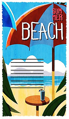 주간 PSD 구름 백그라운드 일러스트 탁자 사람없음 야외 여름 여름휴가 바캉스 파라솔 칵테일 편지지 국내일러스트 자연요소 계절 가구 휴가 주류 편지 파일형식 여름_계절