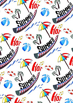 PSD 백그라운드 일러스트 사람없음 여름 여름휴가 바캉스 파라솔 미끄럼틀 비치볼 튜브 국내일러스트 계절 공 휴가 바캉스용품 놀이기구 파일형식 여름_계절