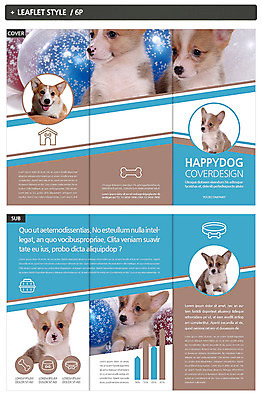 템플릿 ZIP 반려견 리플렛 사람없음 반려동물 강아지 반려 인디자인 INDD 이미지템플릿 동물 개 파일형식