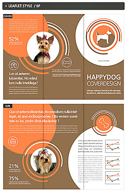템플릿 ZIP 반려견 리플렛 사람없음 반려동물 강아지 요크셔테리어 반려 인디자인 INDD 이미지템플릿 동물 개 테리어 파일형식