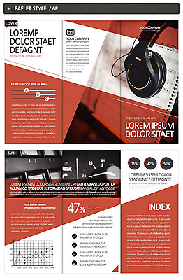 템플릿 ZIP 음악 리플렛 사람없음 헤드셋 악보 인디자인 INDD 이미지템플릿 음향기기 문화예술 헤드폰 파일형식