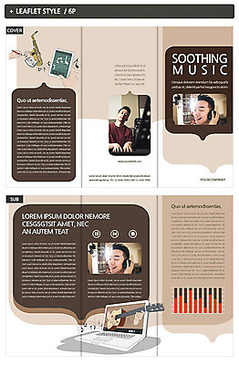 템플릿 남자 ZIP 악기 음악 리플렛 성인 세명 한국인 기타 색소폰 녹음기 인디자인 INDD 이미지템플릿 현악기 문화예술 사람 동양인 목관악기 파일형식 녹음_기록