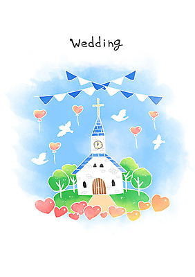 PSD 나무 꽃 결혼 일러스트 조류 사람없음 교회 하트 청첩장 풍선 가랜드 국내일러스트 모양 식물 동물 종교건축 카드_감사 이벤트 건물 파티용품 파일형식