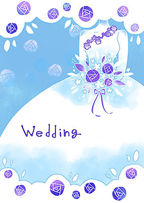 PSD 여자 꽃 신부 부케 웨딩드레스 결혼 일러스트 한명 성인 청첩장 국내일러스트 식물 1 드레스 꽃다발 카드_감사 사람 이벤트 파일형식