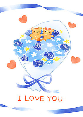 PSD 꽃 리본 꽃다발 결혼 일러스트 사람없음 곰인형 하트 청첩장 국내일러스트 모양 식물 인형 카드_감사 이벤트 파일형식