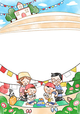 PSD 여자 남자 꽃 어린이 일러스트 학교 가족 프레임 여러명 성인 카메라 도시락 어린이세상 체육대회 가랜드 운동회날 프레임일러스트 국내일러스트 식물 교육 음식 다수 관계 사람 전자제품 체육 파티용품 대회 파일형식