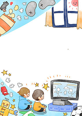 PSD 남자 별 어린이 일러스트 창문 프레임 두명 장난감 태양 텔레비전 퍼즐 게임기 어린이세상 비행기모형 프레임일러스트 국내일러스트 자연요소 비행기 사람 전자제품 모형 파일형식