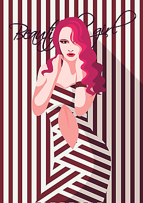 드레스 여자 포스터 포즈 패턴 일러스트 한명 성인 화장 뷰티 섹시 여신 국내일러스트 AI파일 1 옷 컨셉 무늬 사람 파일형식 벡터