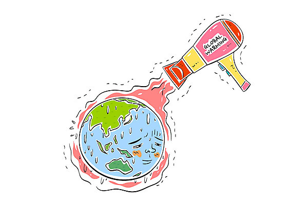 지구 일러스트 사람없음 지구본 환경 뜨거움 지구온난화 신발드라이기 국내일러스트 AI파일 전자제품 드라이기 기후변화 파일형식 벡터