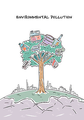 나무 지구 일러스트 유리병 사람없음 환경 환경오염 오염 캔 쓰레기 기름통 생선가시 국내일러스트 AI파일 식물 컨셉 병_용기 통 파일형식 벡터