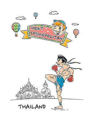 전신 남자 일러스트 태국 서기 성인 두명 열기구 무도 권투글러브 불상 무에타이 국내일러스트 AI파일 아시아 스포츠 불교 항공교통 모션 사람 글러브 파일형식 벡터