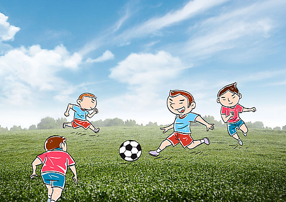 구름 남자 어린이 축구공 포토일러 하늘 잔디 여러명 달리기 운동 축구 드리블 이미지편집 AI파일 자연요소 식물 편집이미지 다수 공 축구용품 모션 건강 사람 구기 파일형식 벡터