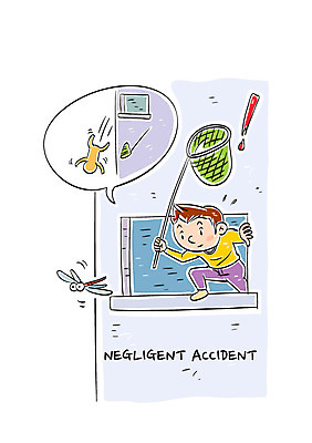 전신 남자 어린이 일러스트 경고 한명 잠자리 위험 사건 안전수칙 추락사고 채집망 추락주의 국내일러스트 AI파일 1 곤충 컨셉 안전 사람 파일형식 벡터