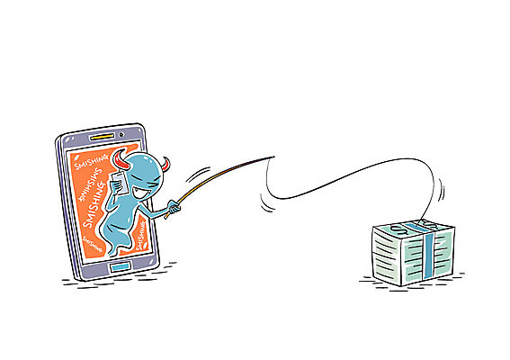 지폐 일러스트 사람없음 스마트폰 속임수 낚싯대 악마 스미싱 국내일러스트 AI파일 돈 핸드폰 스마트기기 사기 낚시용품 파일형식 벡터