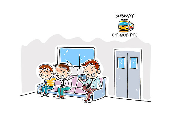 전신 남자 일러스트 앉기 성인 세명 예절 전철 소음 공공예절 DMB 국내일러스트 AI파일 육상교통 모션 대중교통 사람 전자제품 소리 파일형식 벡터