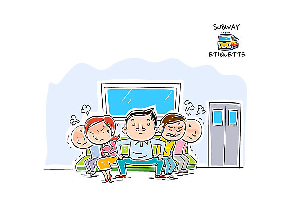 전신 여자 남자 일러스트 앉기 여러명 성인 예절 전철 다리벌리기 공공예절 국내일러스트 AI파일 육상교통 다수 모션 대중교통 사람 파일형식 벡터