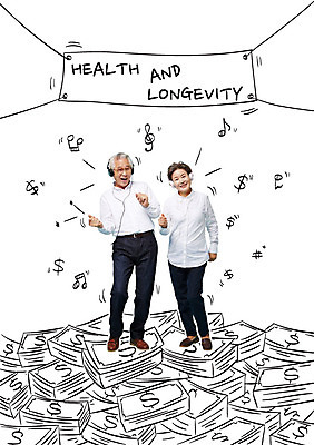 전신 여자 노년 남자 지폐 음표 포토일러 서기 웃음 취미 두명 실버라이프 달러 노부부 헤드폰 음악감상 한국인 춤 이미지편집 AI파일 편집이미지 라이프스타일 기호 부부 음악 음향기기 돈 모션 문화예술 표정 사람 동양인 성인 감상 파일형식 벡터