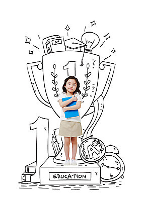 전신 여자 어린이교육 어린이 학사모 전구 포토일러 한명 서기 들기 책 연필 한국인 자명종 우승 트로피 이미지편집 AI파일 편집이미지 모자_잡화 1 교육 시계 졸업 모션 학용품 사람 동양인 필기구 알람 최고 상_우승 파일형식 벡터