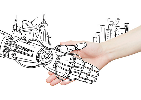 손 포토일러 악수 정보기술 빌딩 신체부위 과학기술 로봇 로봇팔 4차산업 AI_인공지능 이미지편집 AI파일 편집이미지 산업 기술 사람 손짓 건물 파일형식 벡터