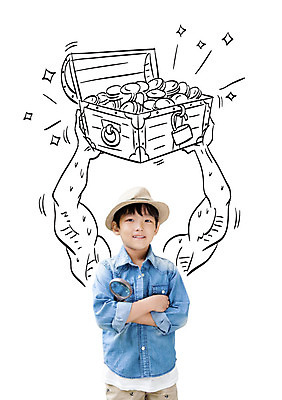 모자 어린이교육 남자 어린이 포토일러 돋보기 자물쇠 한명 들기 상반신 팔짱 한국인 도전 알통 팔 보물상자 보물 이미지편집 AI파일 편집이미지 1 잡화 교육 모션 근육 사람 동양인 신체부위 파일형식 벡터