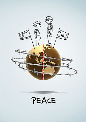 전신 남자 포토일러 한국 서기 성인 두명 옆모습 글로벌 지구본 평화 군인 태극기 사회이슈 남북분단 북한 북한국기 분단 분단국가 철책 이미지편집 AI파일 편집이미지 직업 아시아 뷰포인트 컨셉 모션 사람 국기 국군 파일형식 벡터