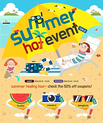 PSD 템플릿 여자 어린이 섬 웹템플릿 갈매기 여름음식 수박 이벤트페이지 이벤트 성인 해변 두명 여름 쇼핑 모래사장 선글라스 여행가방 파라솔 배 모래성 튜브 제철음식 제철과일 이미지템플릿 계절 안경 음식 모래 바다 가방 과일 조류 사람 페이지 제철 파일형식 여름_계절