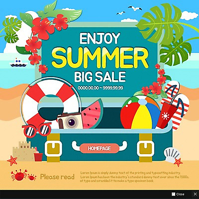 PSD 템플릿 꽃 웹템플릿 조개 나뭇잎 여름음식 수박 팝업 이벤트팝업 웹팝업 해변 사람없음 여름 쇼핑 선글라스 카메라 쪼리 비치볼 모래성 튜브 제철음식 제철과일 이미지템플릿 식물 계절 안경 음식 모래 바다 잎 과일 공 어패류 바캉스용품 전자제품 샌들 제철 파일형식 여름_계절