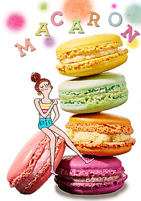 PSD 편집이미지 여자 디저트 한명 성인 마카롱 이미지편집 1 음식 사람 파일형식