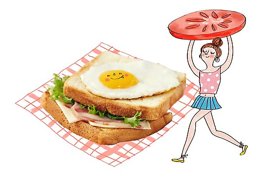 PSD 편집이미지 여자 토마토 샌드위치 한명 들기 성인 계란프라이 이미지편집 1 음식 채소 모션 사람 계란요리 파일형식