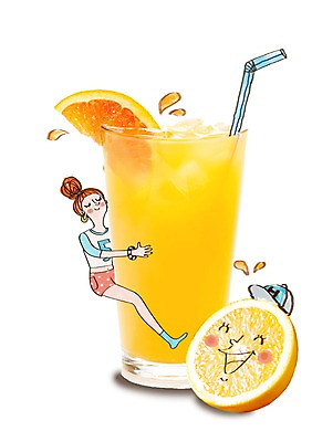 PSD 편집이미지 여자 오렌지 빨대 한명 성인 오렌지주스 이미지편집 1 과일 사람 과일주스 파일형식