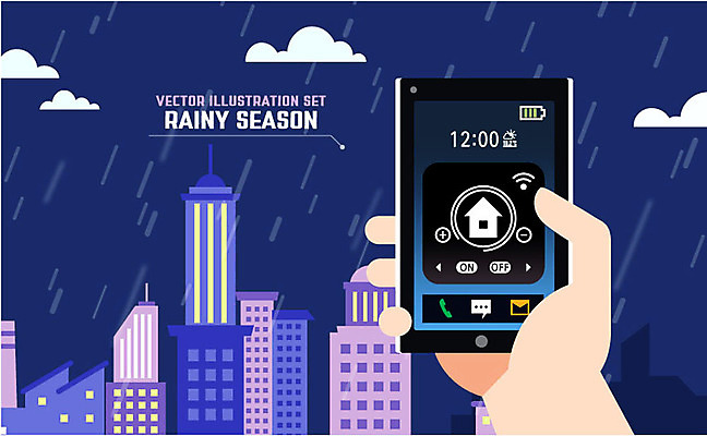 구름 손 일러스트 날씨 빌딩 신체부위 스마트폰 비 장마 국내일러스트 AI파일 자연요소 사람 건물 핸드폰 스마트기기 비_날씨 파일형식 벡터