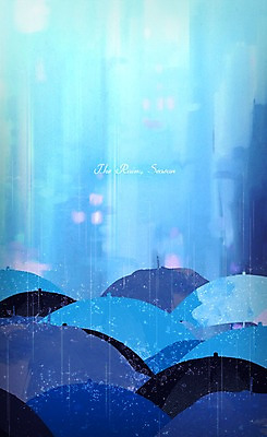 PSD 백그라운드 일러스트 우산 날씨 사람없음 비 장마 국내일러스트 자연요소 비_날씨 파일형식