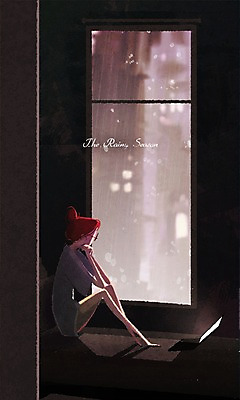 PSD 여자 일러스트 날씨 실내 한명 성인 노트북 비 장마 창밖 국내일러스트 자연요소 1 창문 사람 내부 전자제품 비_날씨 파일형식