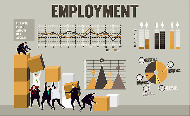 남자 일러스트 그래프 여러명 청년 성인 상자 픽토그램 블록 인포그래픽 구직 실업자 청년실업 취업준비생 서류판 취업문 국내일러스트 AI파일 다수 컨셉 사람 사무용품 실업 사회이슈 파일형식 벡터