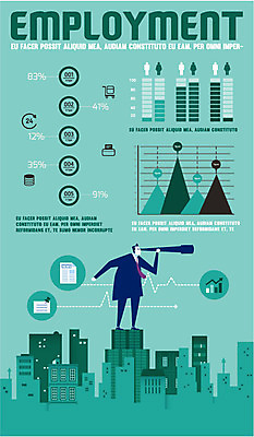 남자 일러스트 그래프 한명 정장 빌딩 청년 성인 픽토그램 망원경 인포그래픽 구직 실업자 청년실업 취업준비생 서류판 취업문 국내일러스트 AI파일 1 옷 컨셉 사람 건물 사무용품 실업 사회이슈 파일형식 벡터