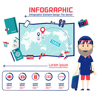 노년 남자 여행 지도 일러스트 그래프 비행기 한명 실버라이프 선글라스 카메라 공책 인포그래픽 신용카드 압정 항공권 여권 국내일러스트 AI파일 1 라이프스타일 안경 항공교통 문구용품 대중교통 사람 성인 금융 전자제품 사무용품 티켓 파일형식 벡터