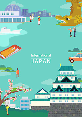 여자 남자 포스터 백그라운드 일러스트 빌딩 여러명 성인 관광지 일본 벚꽃 성 일본여행 택시 새우튀김 상징물 나고야성 랜드마크 프레임일러스트 선박 나고야 국내일러스트 AI파일 건축물 꽃 아시아 상징 해외여행 여행 다수 수상교통 승용차 자동차 새우 프레임 사람 건물 튀김 파일형식 벡터