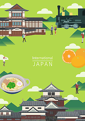 구름 여자 남자 포스터 백그라운드 일러스트 귤 산 여러명 성인 관광지 일본 온천 기차 성 일본여행 우동 여관 랜드마크 프레임일러스트 국내일러스트 AI파일 자연요소 건축물 아시아 육상교통 해외여행 여행 다수 과일 숙소 대중교통 프레임 사람 스파 면류 일본음식 파일형식 벡터